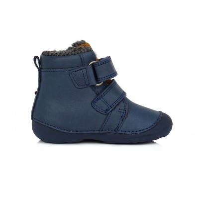 D.D. step chlapčenská detská zimná celokožená obuv 568 Blue
